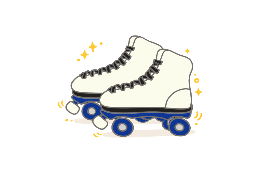 ローラースケートのイラスト