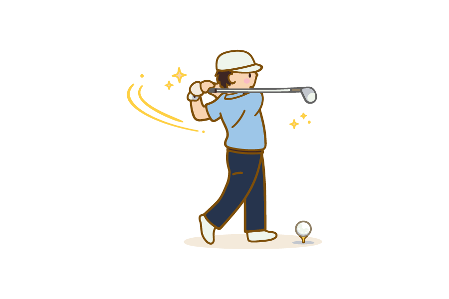 ゴルフスウィングのイラスト