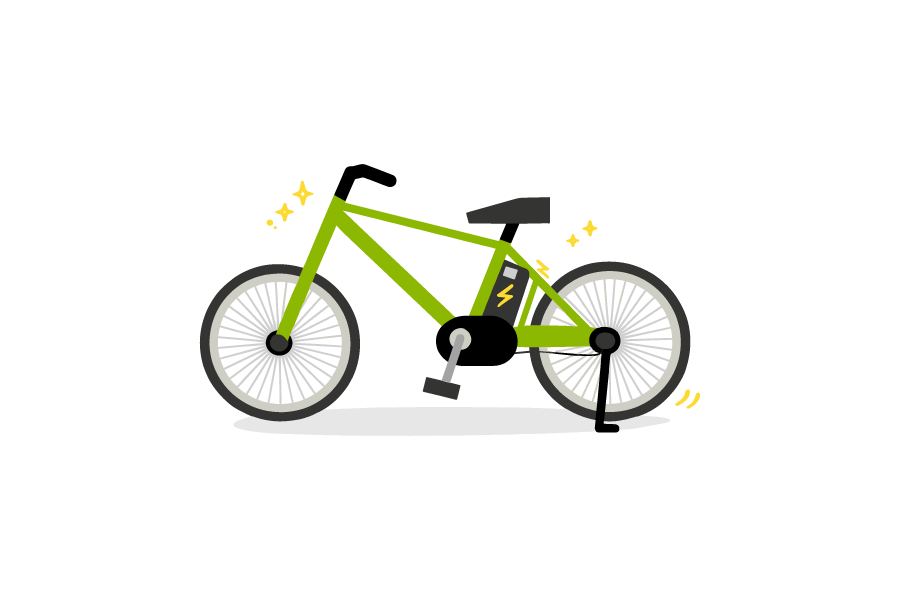 電動アシスト自転車のイラスト
