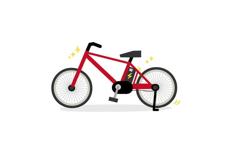 電動アシスト自転車のイラスト