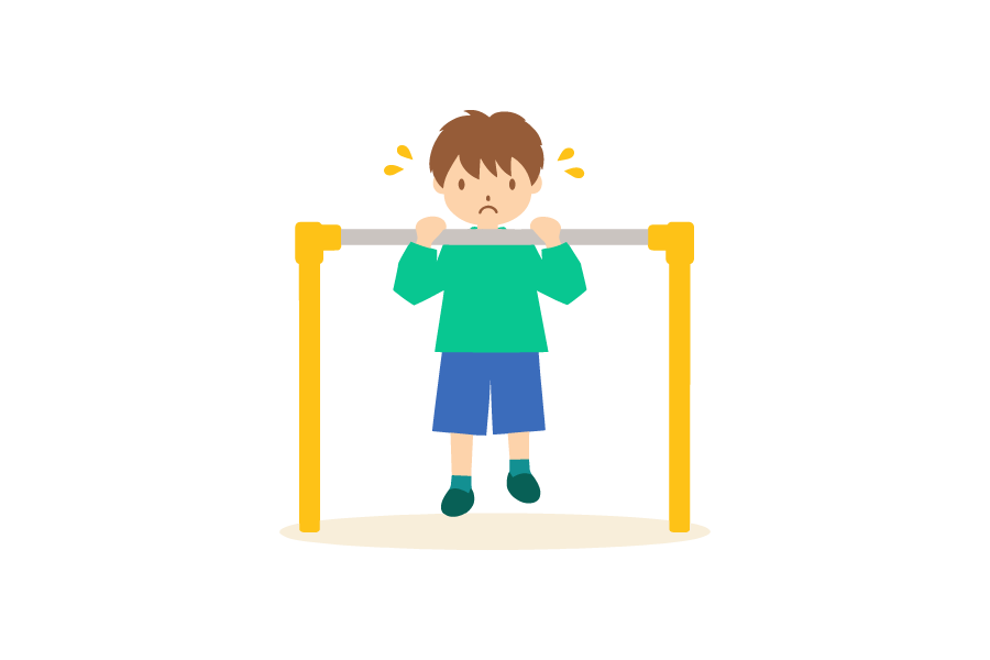 鉄棒と子どものイラスト